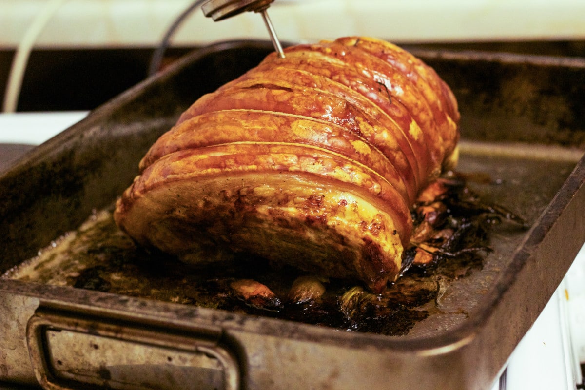 Christmas Dinner Roasted Pork Leg with Port Gravy {Part 1} Vikalinka