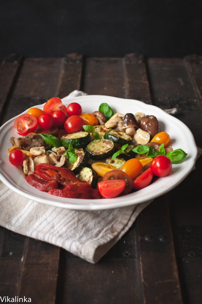 The ultimate antipasti salad you can enjoy warm or cold! 