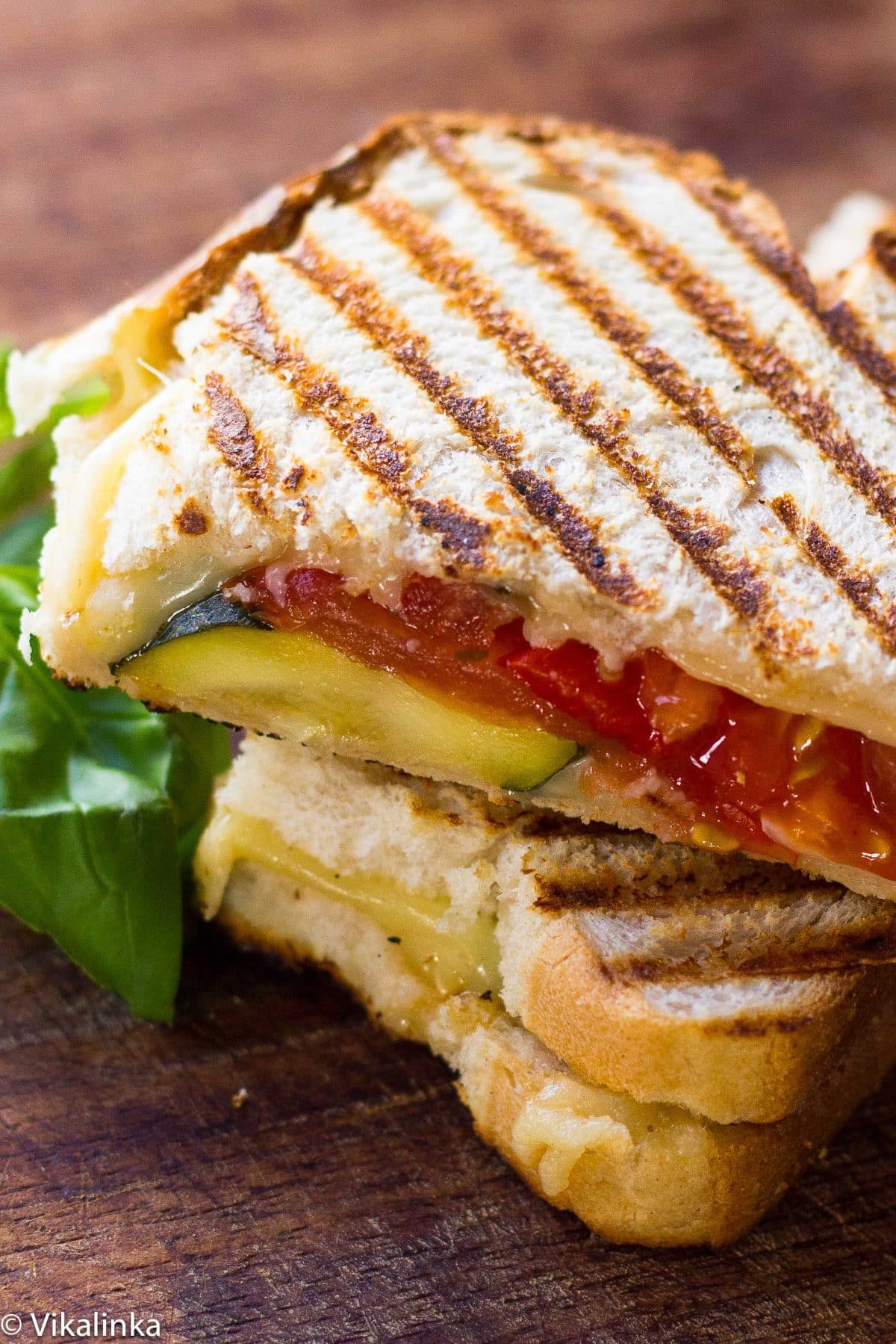 Grilled Gouda and Zucchini Panini aka Grilled Cheese Sandwich - Vikalinka