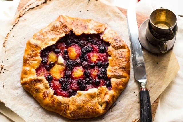 Yellow Plum and Blueberry Galette - Vikalinka