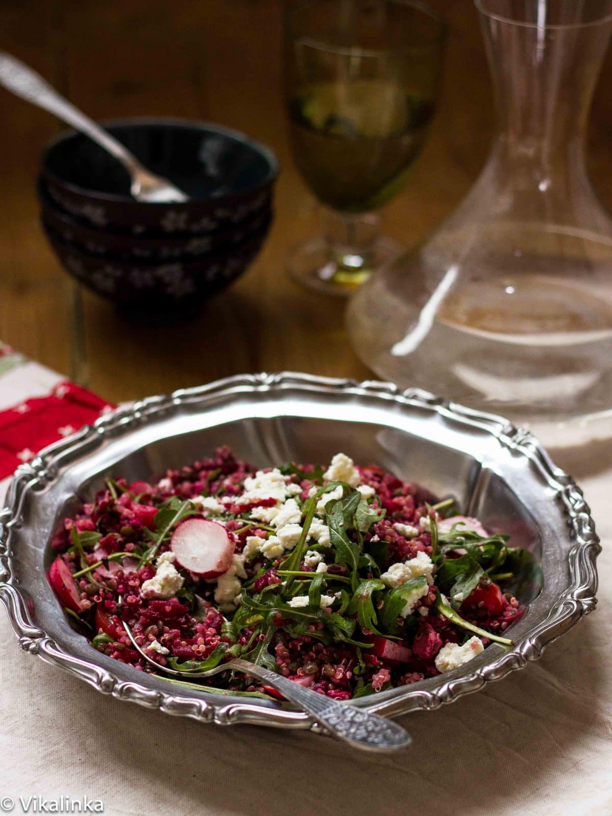 Beet and Quinoa Salad with Creamy Goat Cheese Vikalinka