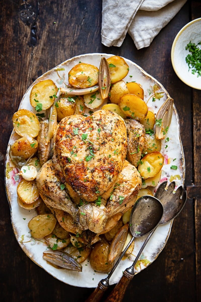 Rosemary and Thyme Roast Chicken and Potatoes - Vikalinka