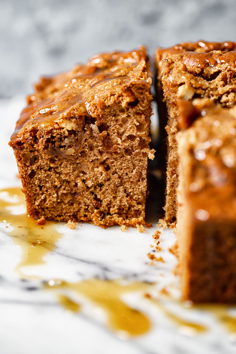 Apple Spice Cake with Salted Caramel Drizzle