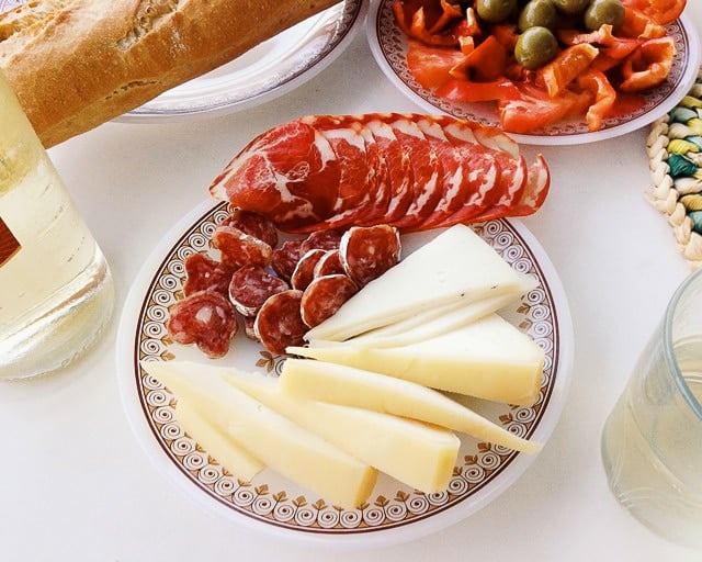 Spanish cured meats and cheeses