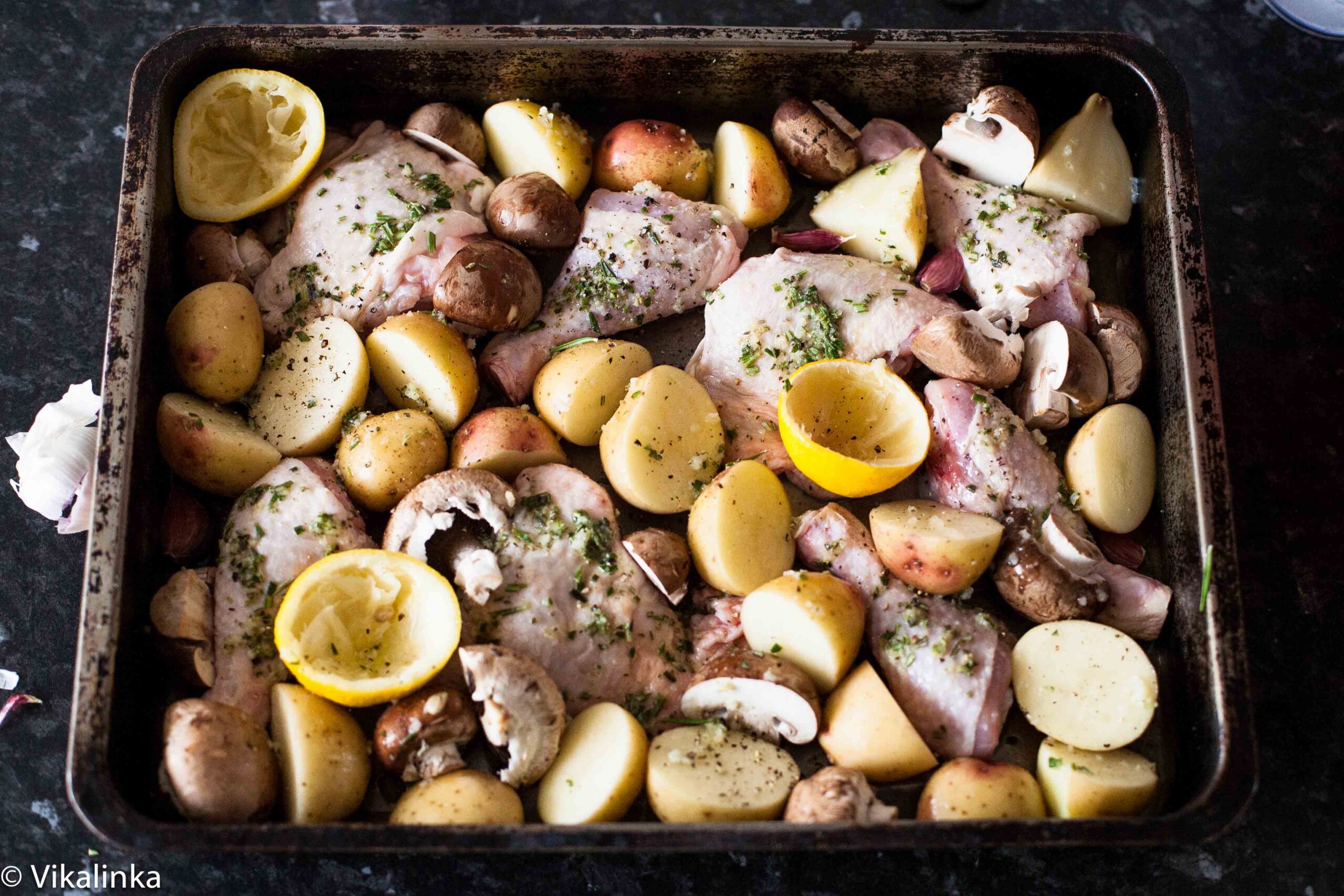 rosemary lemon chicken and potatoes