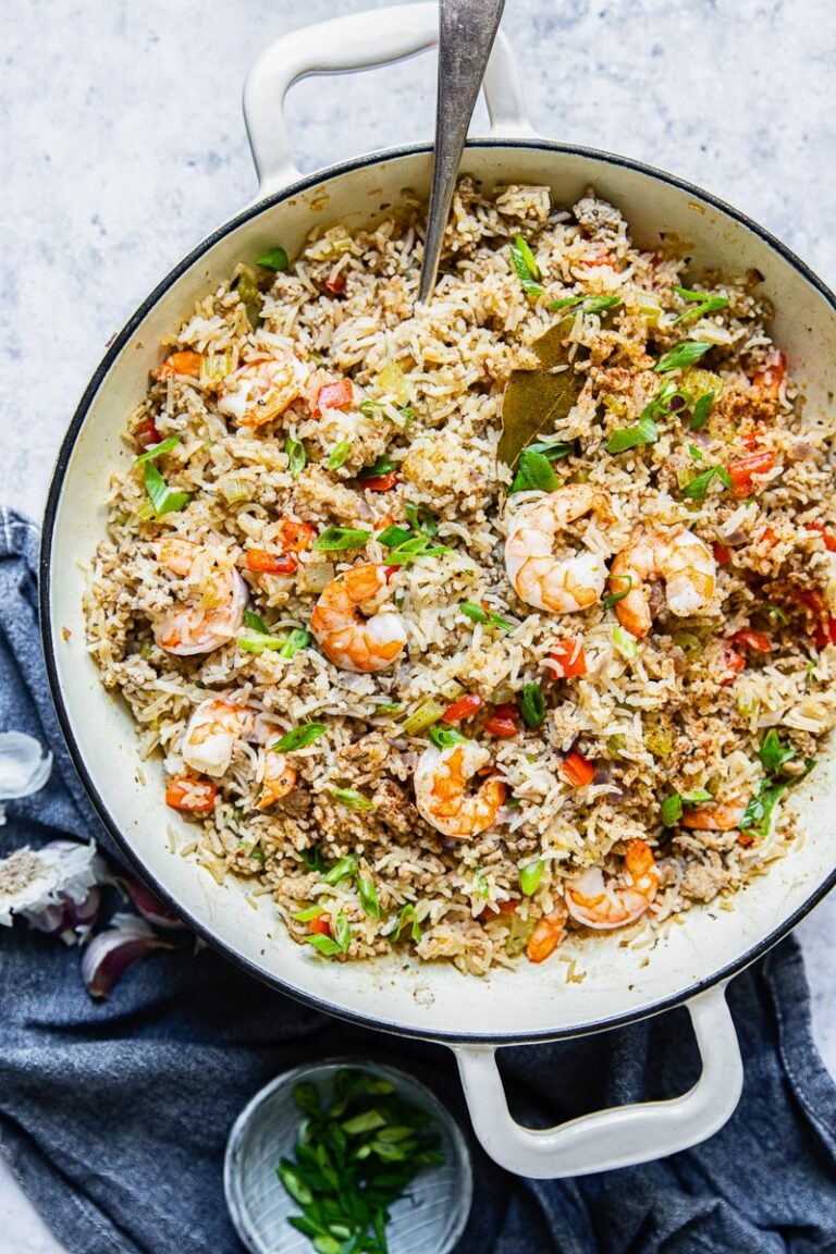 Cajun Dirty Rice with Shrimp - Vikalinka