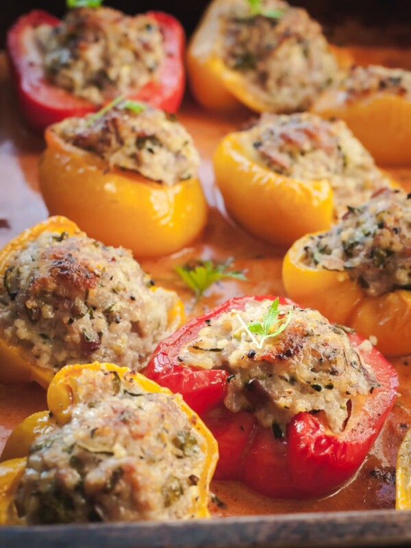Stuffed Bell Peppers with Smoky Paprika Sauce