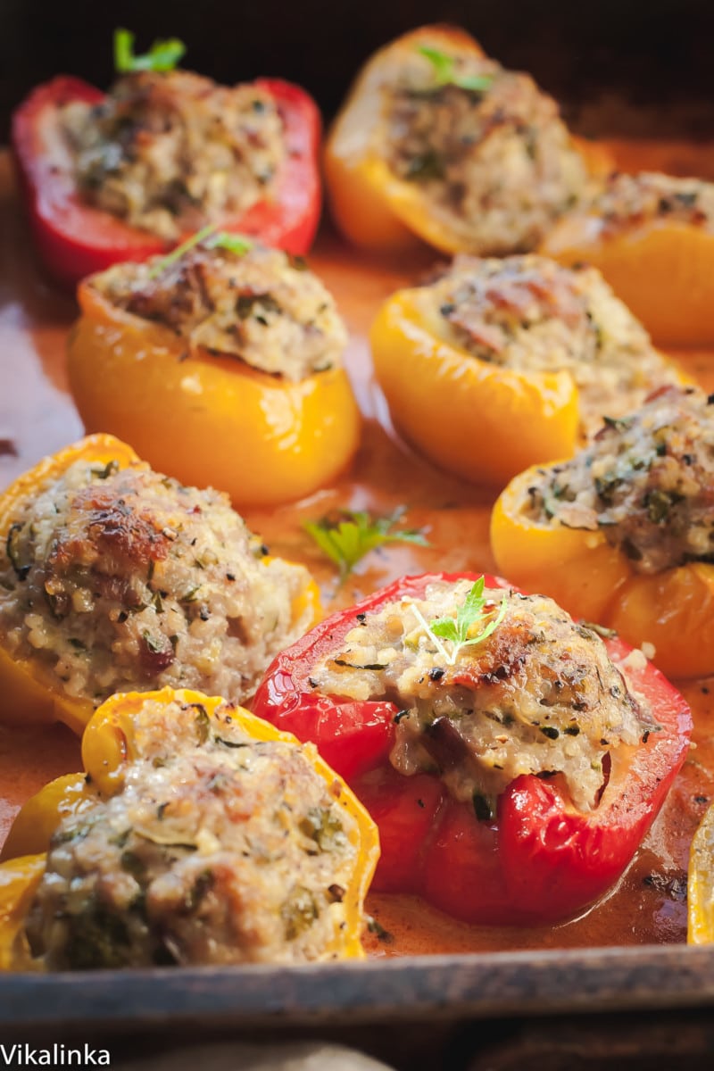 Stuffed Bell Peppers with Smoky Paprika Sauce