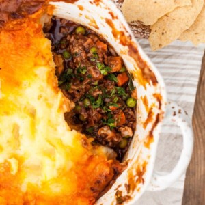 top down of inside of sheperd's pie