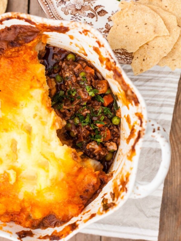 top down of inside of sheperd's pie