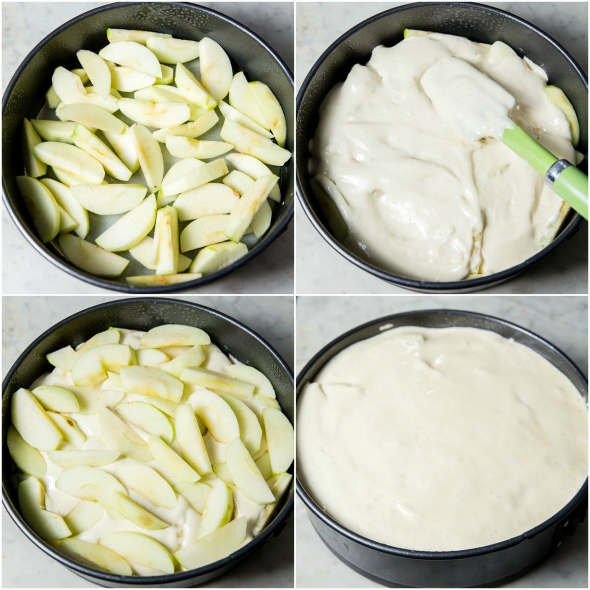 process shot of ingredients in baking dish