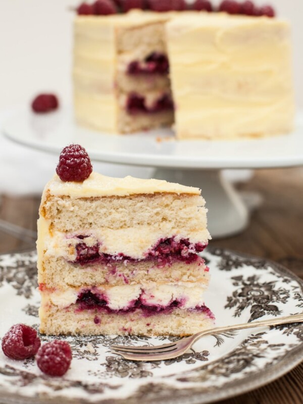 Slice of cake on a plate