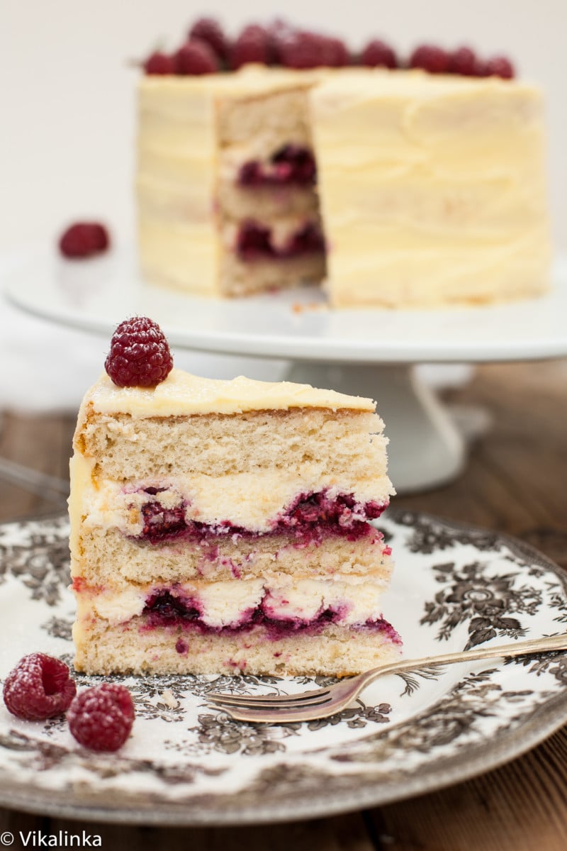 Slice of cake on a plate