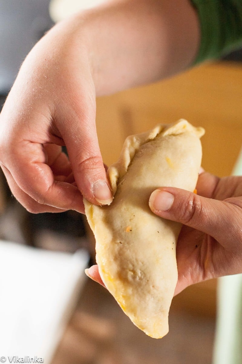 sealing a Cornish pasty