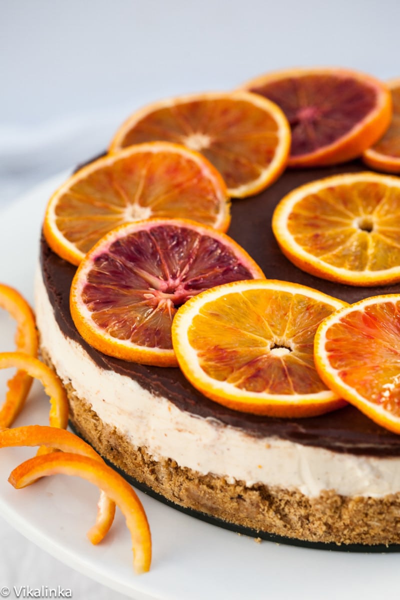 Blood Orange No Bake Cheesecake - Vikalinka