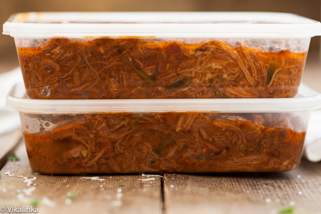 Crock pot rustic Italian beef ragu.