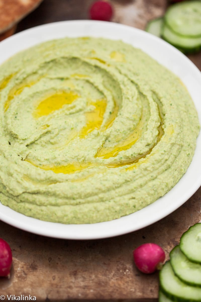 Lemony Edamame and Butter Bean Hummus