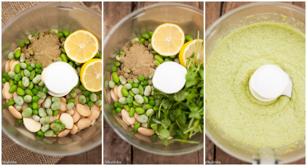 Lemony Edamame and Butter Bean Hummus