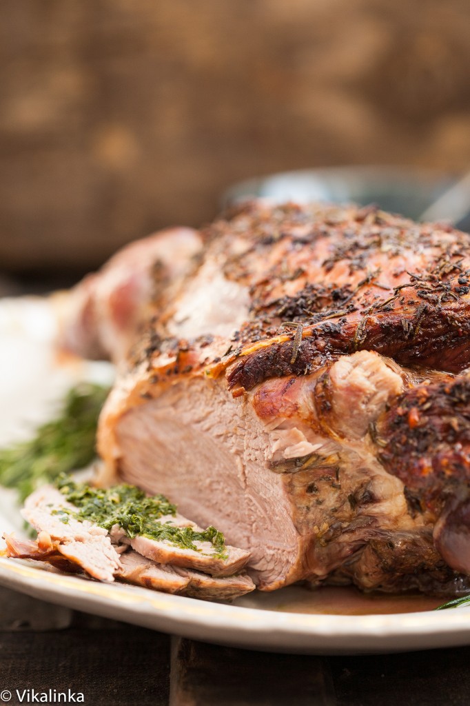 Roast Leg of Lamb with Mint Sauce - Vikalinka