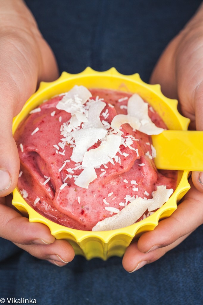 Healthy Strawberry Ice Cream {Vegan}