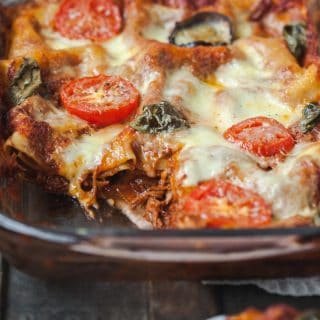 lasagna in a pan