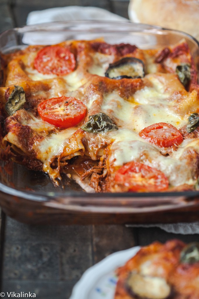 lasagna in a pan