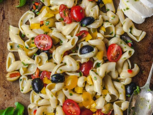 Pasta Salad Recipe with Basil Vinaigrette - Vikalinka