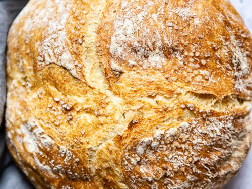 Easy Dutch Oven Bread with Roasted Garlic and Rosemary {No-Knead Bread} -  Killing Thyme