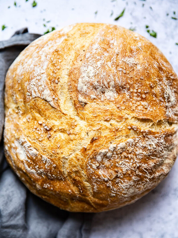 Loaf of bread from the top