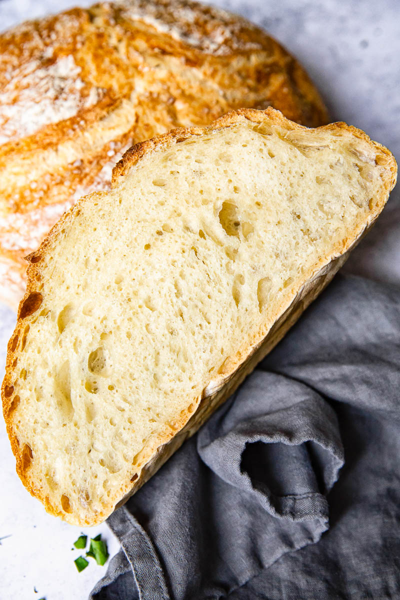 Easy Dutch Oven Bread with Roasted Garlic and Rosemary {No-Knead Bread} -  Killing Thyme