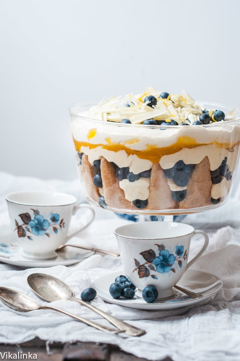 Blueberry Limoncello Trifle - Vikalinka