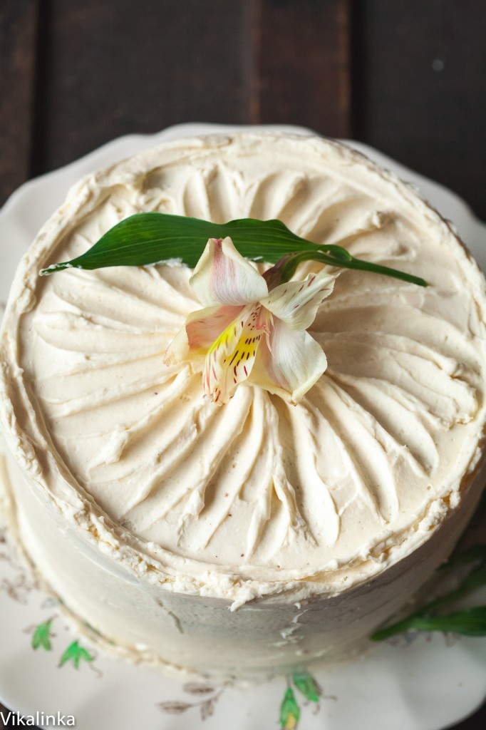 View of the cake from above