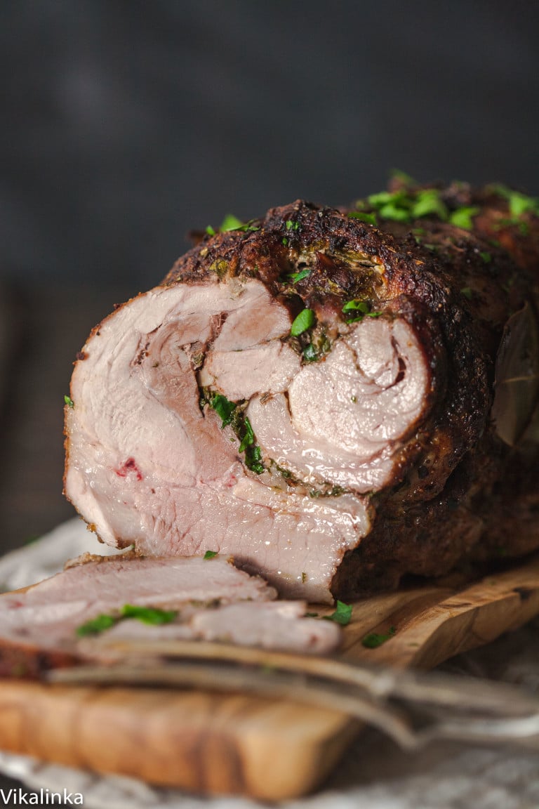 Aromatic Spice Rubbed Pork Roast Stuffed with Herbs and Garlic ...