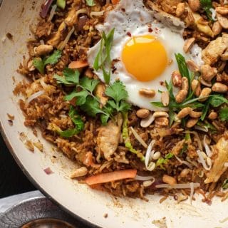 Top down of fried rice Nasi Goreng