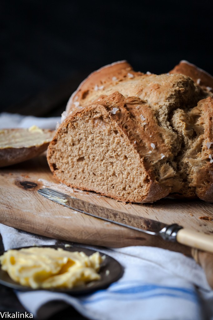 Honey and Buckwheat Soda Bread with Sea Salt