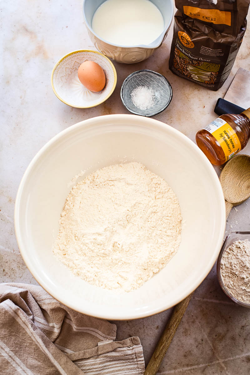 Honey Buckwheat Soda Bread ingredients