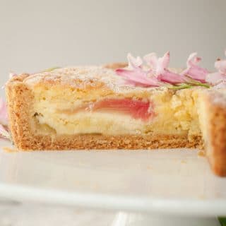 bakewell tart sliced