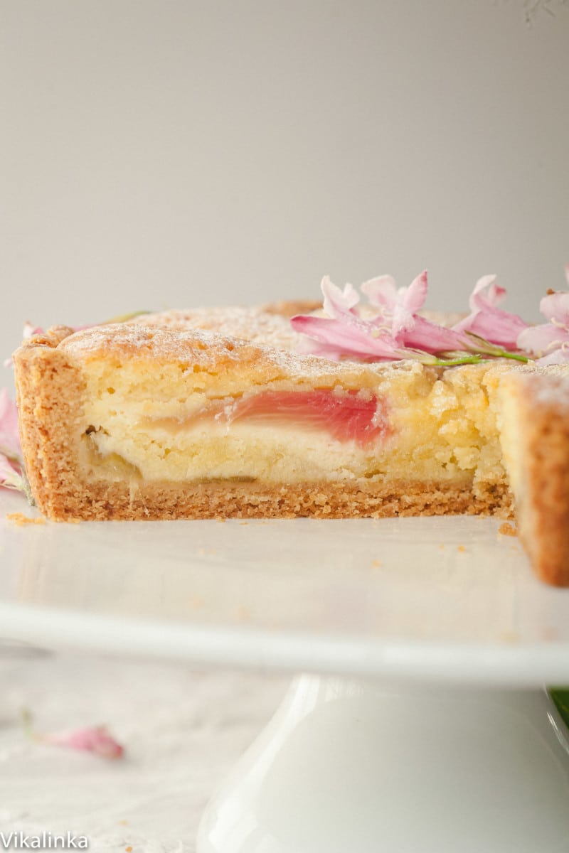 bakewell tart sliced