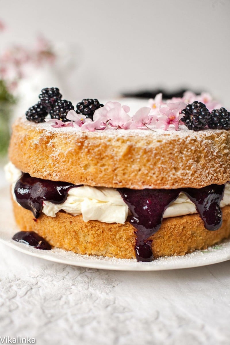 Naked Blackberry & Sour Cream Cake Recipe | Woolworths