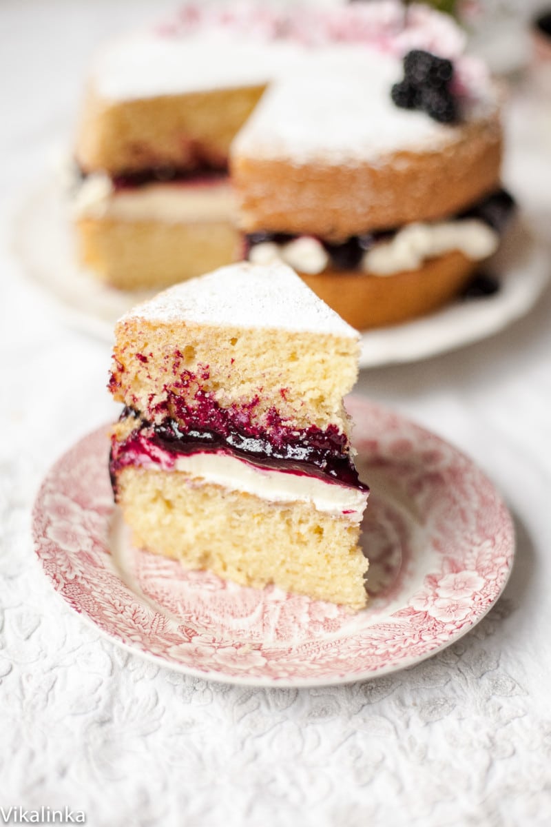 Slice of Victoria Sponge Cake