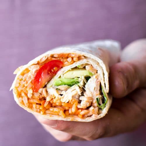 Peri Peri Rice and Chicken Wrap - Vikalinka