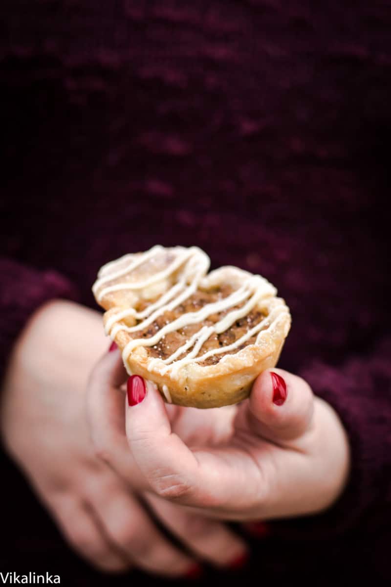 Maple Butter Tart held by a hand