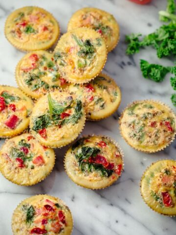 Mini frittatas from the top down