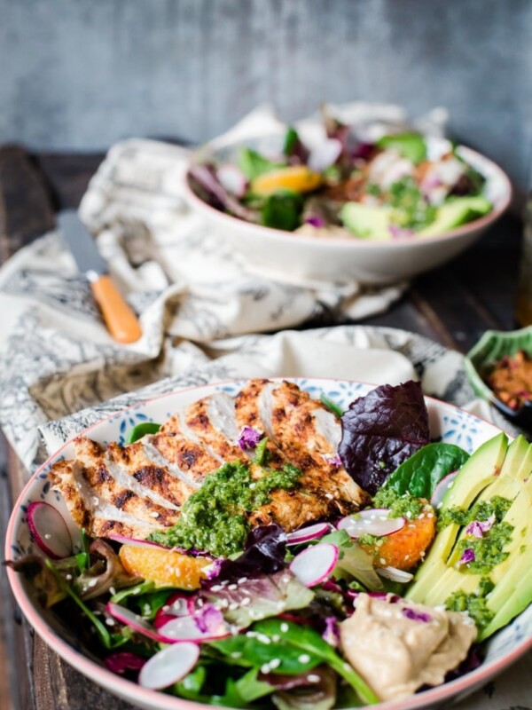 Side shot of Middle Eastern Salad Bowl