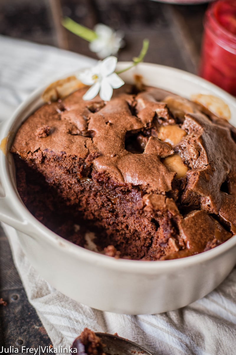 close up of chocolate fudge cake