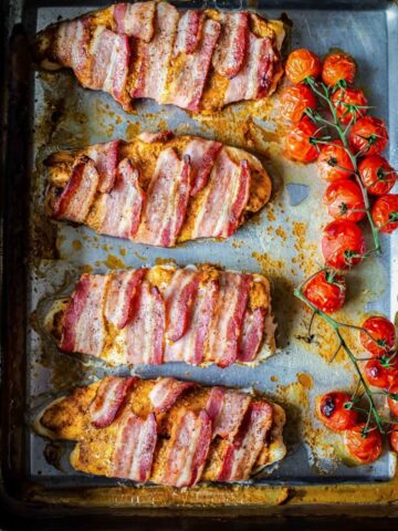 baked bacon wrapped fish