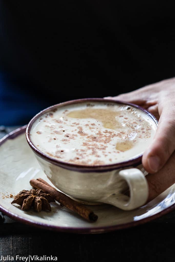 pumpkin latte in a mug