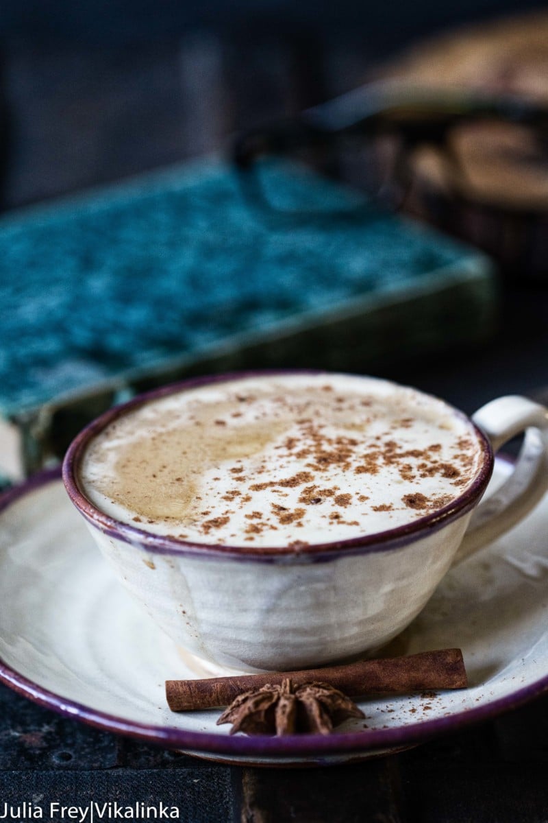 Mug with a pumpkin spice latte