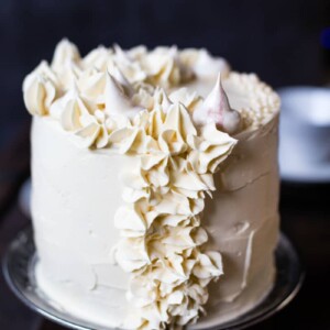 The cake on a cake stand