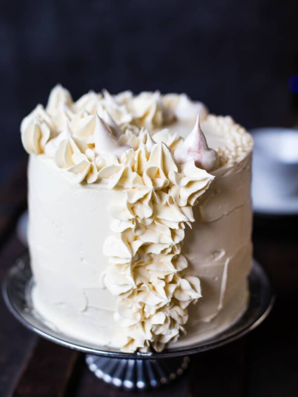 The cake on a cake stand